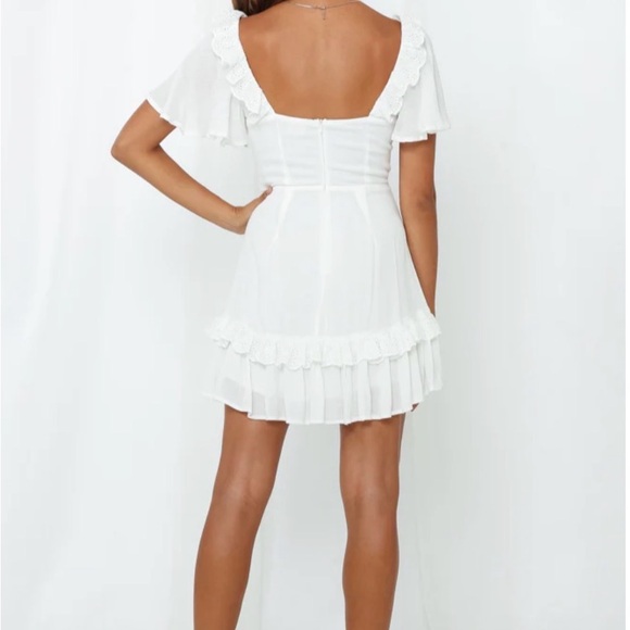 Selfie Leslie âSomething Borrowedâ White Lace Cottagecore Dress Large L NWT NEW - Picture 11 of 14